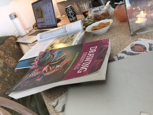 Books placed on a desk