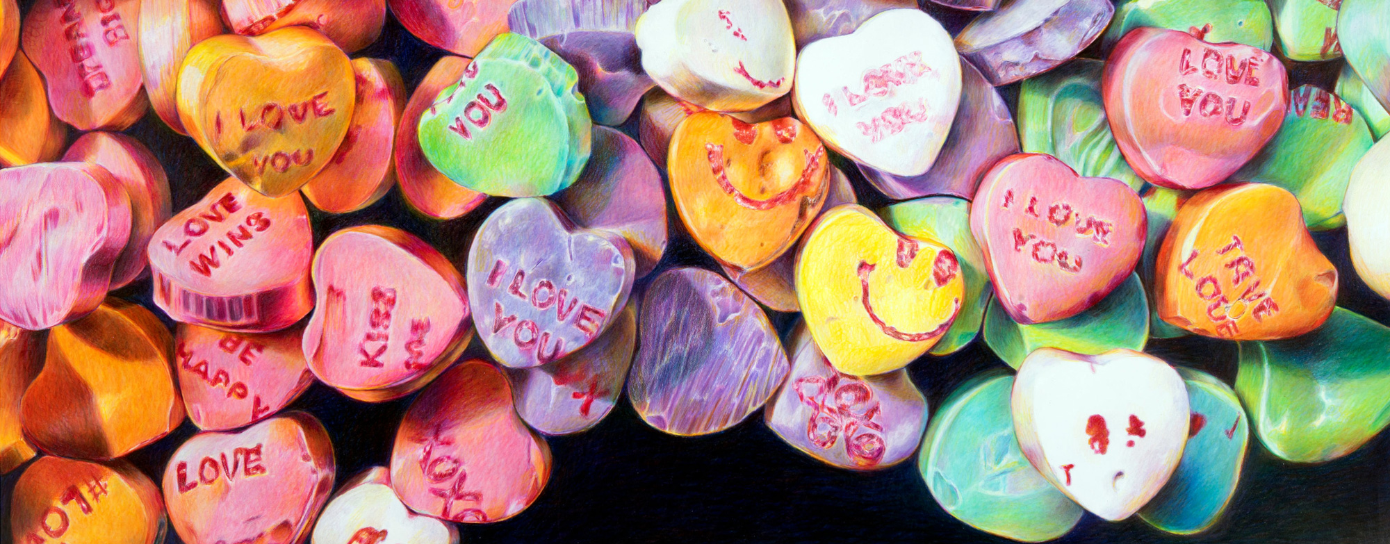 Kate Woodliff O'Donnell: candy heart drawing